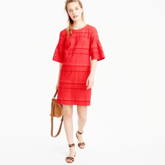 J. Crew Dresses & Skirts - NWOT J. Crew Flutter-Sleeve Shift Dress in Eyelet